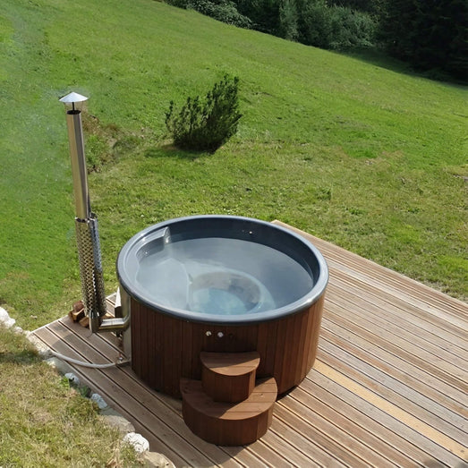 SaunaLife 6 - Person Wood - Fired Hot Tub | Model S4B/S4N - Topture
