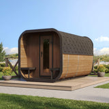 SaunaLife CL12GCP Cube Sauna | 8 - Person Luxury Sauna Suite with Changeroom - Topture