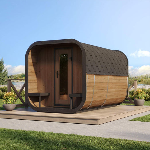 SaunaLife CL12GCP Cube Sauna | 8 - Person Luxury Sauna Suite with Changeroom - Topture