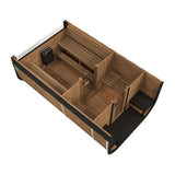 SaunaLife CL12GCP Cube Sauna | 8 - Person Luxury Sauna Suite with Changeroom - Topture