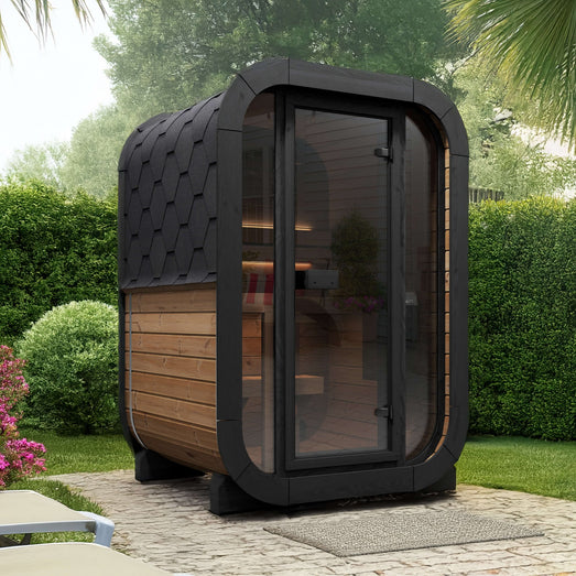 SaunaLife CL3G Cube Sauna | 2 - Person with Glass Front - Topture