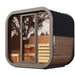 SaunaLife CL5G | 4 - Person Cube Sauna with Glass Front - Topture