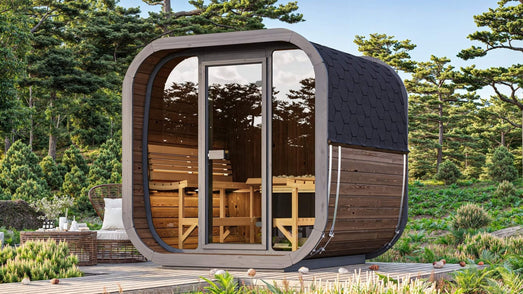 SaunaLife CL7G | 6 - Person Cube Sauna with Glass Front - Topture