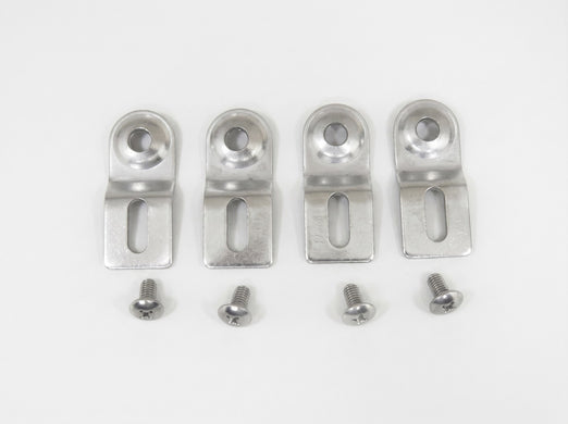 SaunaLife Model 300 four stainless mounting brackets with screws