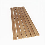 SaunaLife E6 barrel sauna wood floor kit, angled view of slats