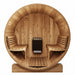 SaunaLife E6 sauna interior front view with heater and two facing benches