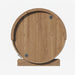 SaunaLife E6 barrel sauna rear elevation showing solid wall and round vents