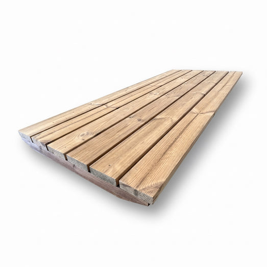SaunaLife E7 barrel sauna floor kit slat spacing detail