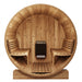 SaunaLife E7 sauna interior front view showing heater between two ergonomic backrest benches