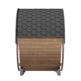 SaunaLife EE6G | 4 Person Sauna Barrel with Glass Front - Topture