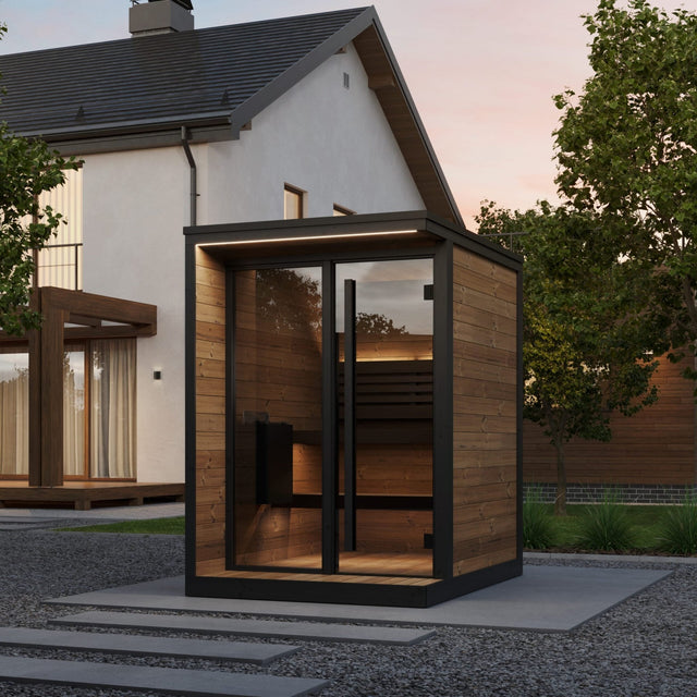 SaunaLife GL4 4 Person Outdoor Sauna Kit - Topture