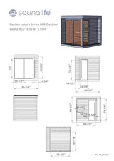 SaunaLife GL6 6 Person Outdoor Sauna Kit - Topture