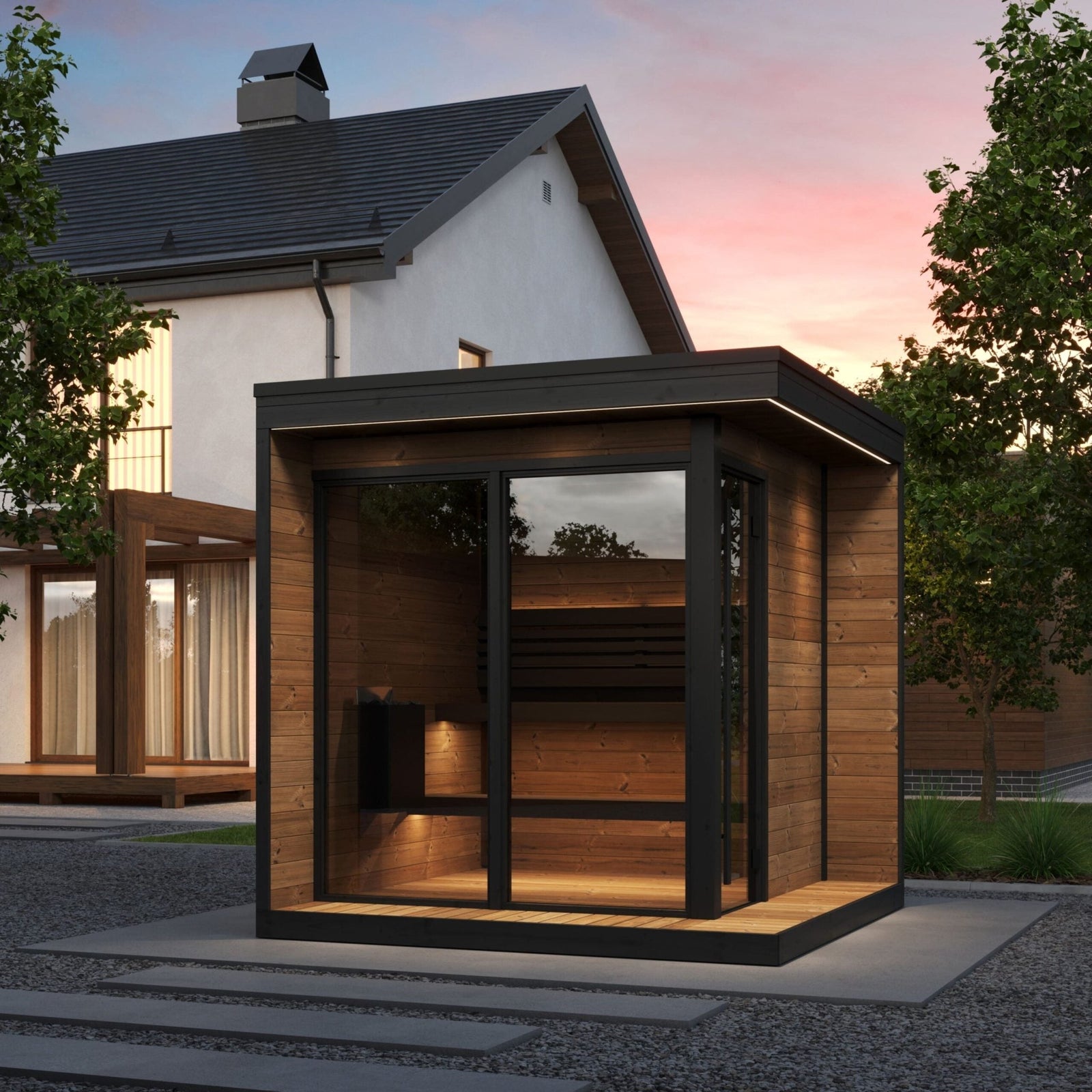 SaunaLife GL6 6 Person Outdoor Sauna Kit - Topture