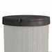 Close-up of SaunaLife S1 hinged two-piece plunge tub cover lid