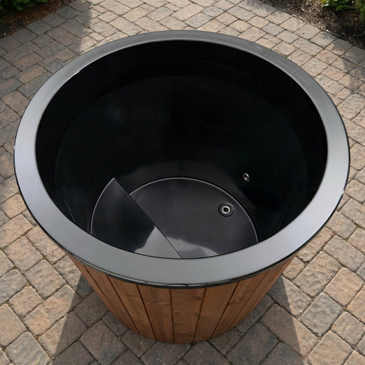SaunaLife S1N Package 1 - Person Immersion Tub and Combination Water Chiller/Heater, Natural - Topture
