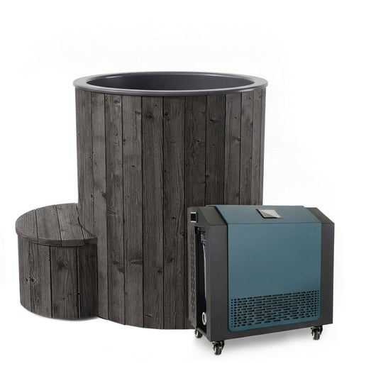 SaunaLife S1N Package 1 - Person Immersion Tub and Combination Water Chiller/Heater, Natural - Topture