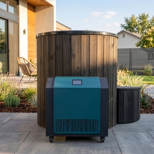 SaunaLife S1N Package 1 - Person Immersion Tub and Combination Water Chiller/Heater, Natural - Topture