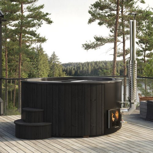 SaunaLife S6 7 - Person Wood - Burning Hot Tub - Topture