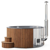 SaunaLife S6 7 - Person Wood - Burning Hot Tub - Topture