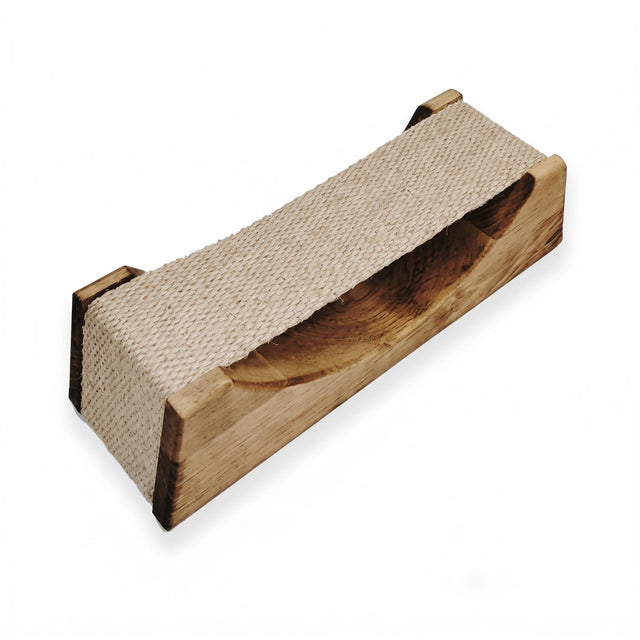 SaunaLife SaunaGear sauna headrest with woven center on a wooden frame