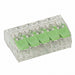 Clear green lever wire connector included with the SaunaLumin Ambiance System