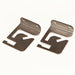 Pair of stainless steel mounting brackets supplied with the SaunaLumin Ambiance System