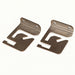 Pair of stainless steel mounting brackets included with the SaunaLumin double bench set