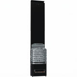 Saunum Air 7 black sauna heater with tall climate equalizer tower, front view
