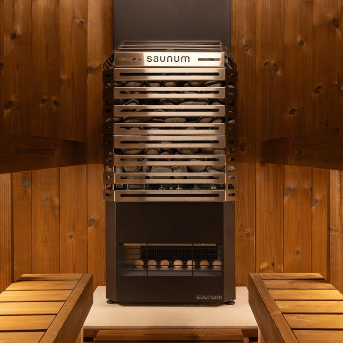 Saunum Air Electric Sauna Heater Package | Climate Equalizer, Digital Controller & WiFi and Stones - Topture