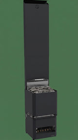 Saunum Air L 10 black heater tower with climate equalizer and stone basket