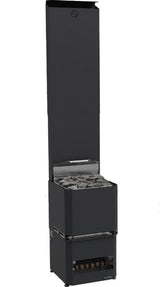Saunum Air L 13 electric sauna heater with full climate equalizer column on a white background