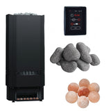 Saunum Air Perfect package with black heater, WiFi controller and sauna stones