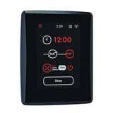 Saunum Air Perfect digital WiFi controller screen showing timer and temperatures