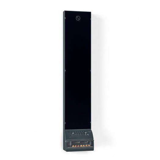 Saunum AirSolo 70 tall black equalizer wall-mounted at angle