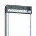 Angled view of the Saunum AirSolo Wall top vent grille and frame