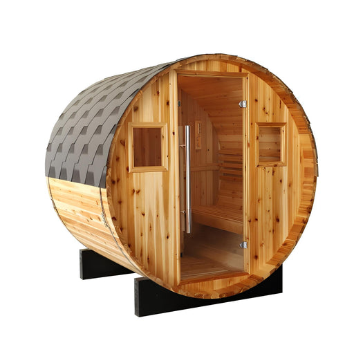 Sunray Aurora 300SH | 2 - 4 - Person Traditional Barrel Sauna - Topture