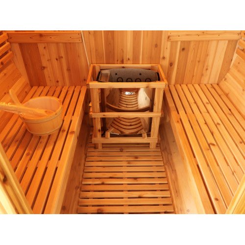 Sunray Aurora 300SH | 2 - 4 - Person Traditional Barrel Sauna - Topture