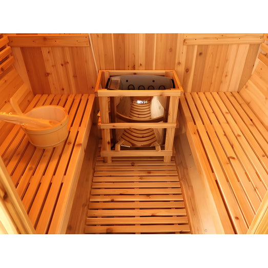 Sunray Aurora 300SH | 2 - 4 - Person Traditional Barrel Sauna - Topture