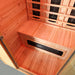 Sunray Burlington 200D3 cedar bench above a long calf infrared heater