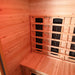 Interior of Sunray Burlington 200D3 showing carbon infrared heater panels