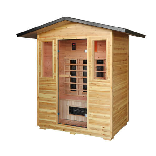 Sunray Cayenne 4 - Person Infrared Outdoor Sauna 400D3 - Topture