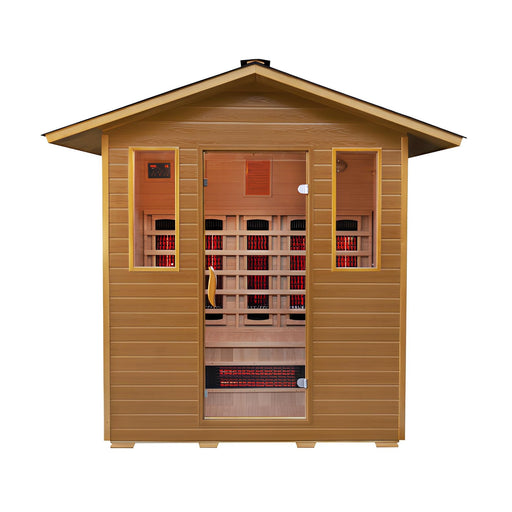 Sunray Cayenne 4 - Person Infrared Outdoor Sauna HL400D - Topture