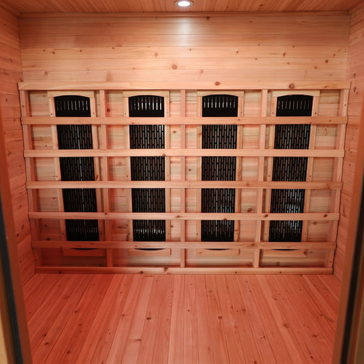 Interior heater wall of the Sunray Cayenne 400D3 with carbon infrared panels