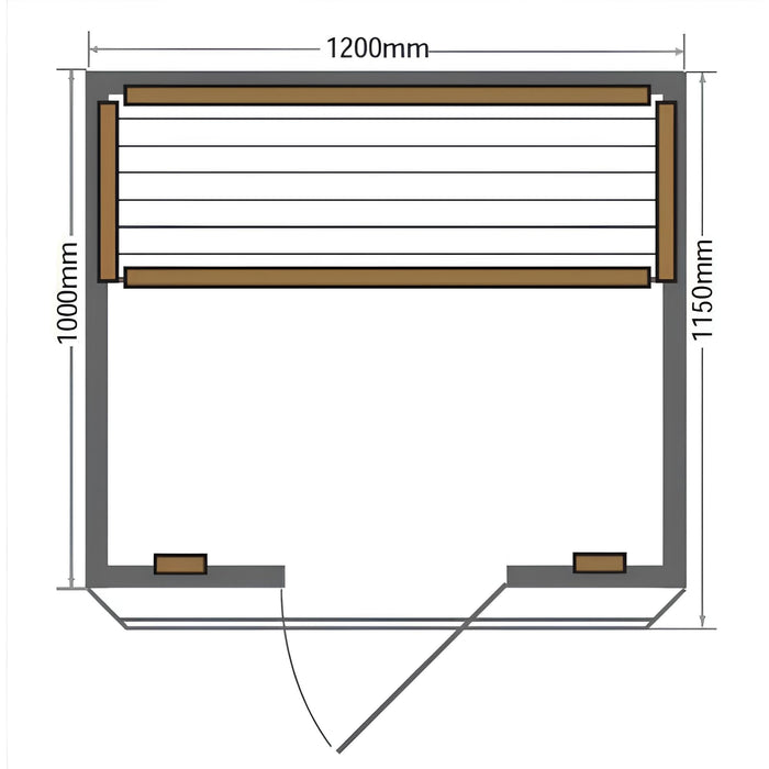 Sunray Evansport 2-Person Indoor Infrared Sauna HL200K2