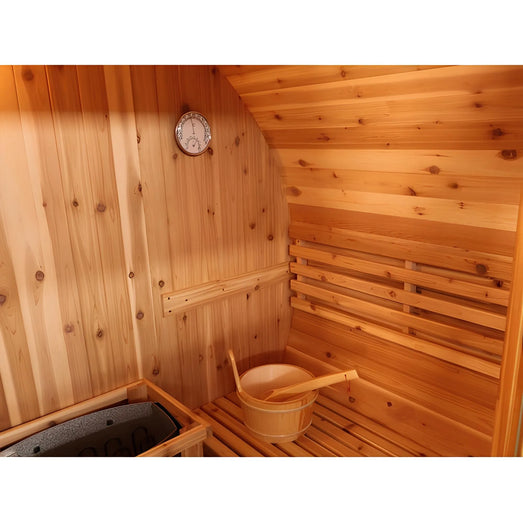 Sunray Galley 400SH | 4 - Person Traditional Barrel Sauna - Topture