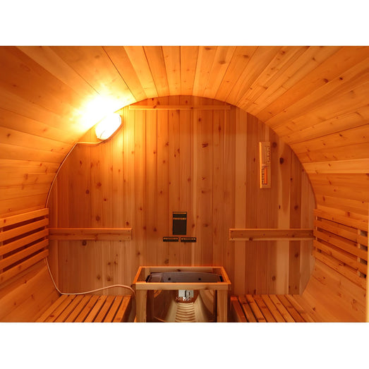 Sunray Galley 400SH | 4 - Person Traditional Barrel Sauna - Topture