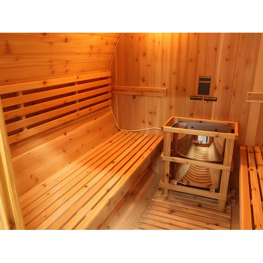 Sunray Galley 400SH | 4 - Person Traditional Barrel Sauna - Topture