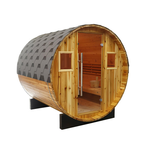 Sunray Galley 400SH | 4 - Person Traditional Barrel Sauna - Topture