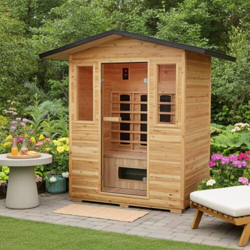 Sunray Grandby 3 - Person Outdoor Infrared Sauna 300D3 - Topture