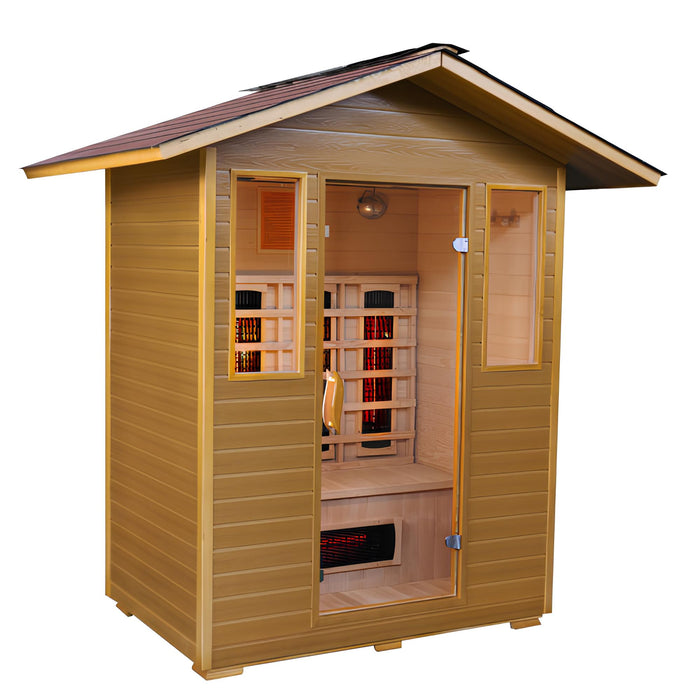 Sunray Grandby 3 - Person Outdoor Infrared Sauna HL300D - Topture